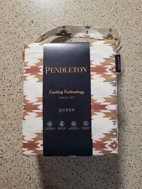 Pendleton Queen Cooling Technology Bedsheet Set Southwestern Aztec Breathable